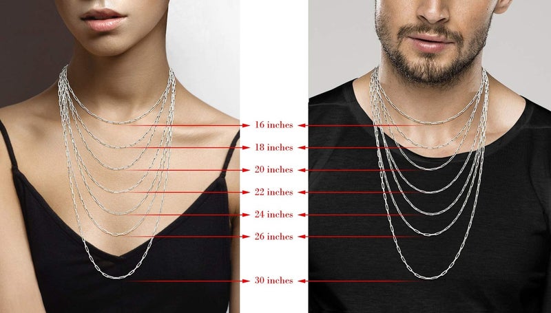 Miabella Italian Solid 925 Sterling Silver, 18Kt Gold Plated 3mm Paperclip Link Chain Necklace for Women Men, Made in Italy (SI, 16 Inches) - Image 5
